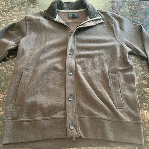 Banana Republic Brown Zip Button Sweater XL